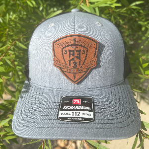 USMC 3rd battalion 3rd Marines Infantry Leather Hat Patch Richardson Hat