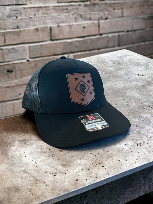 USMC MARSOC Recon "Marine Raider" Leather Hat Patch Richardson Hat