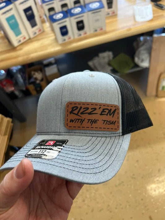 Rizz'em With The 'Tism Leather Hat Patch Richardson Hat