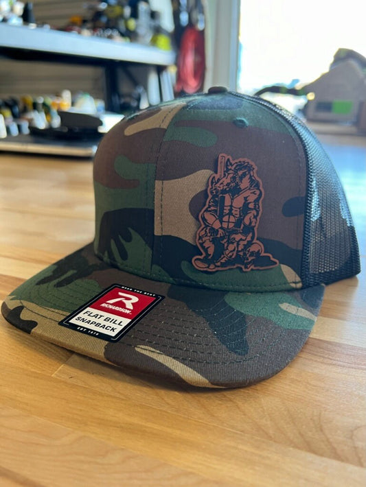 Scout Sniper Association "HOG" Hunter of Gunmen Leather Hat Patch Richardson Hat