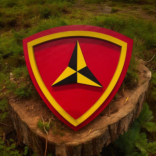 USMC 3rd Marine Division Wooden Wall Sign