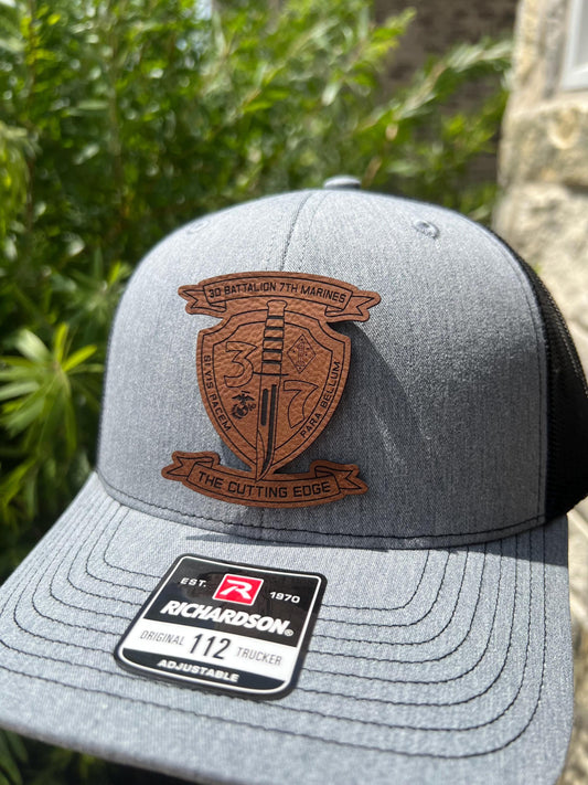 a close up of a hat with a sticker on it