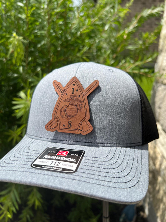 a close up of a hat with a sticker on it