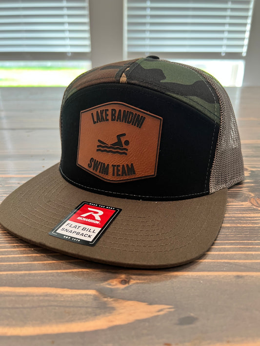 Lake Bandini Swim Team Leather Hat Patch Richardson Hat