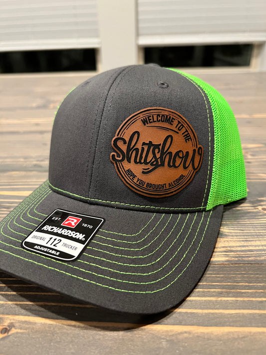 Welcome To The Shitshow Leather Hat Patch Richardson Hat